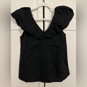 English factory ruffle neckline top